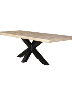Vergadertafel Massief eiken/Spinpoot 300x100cm