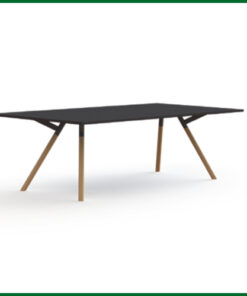 Bridge vergadertafel recht 240x120cmmassief houten onderstel 2