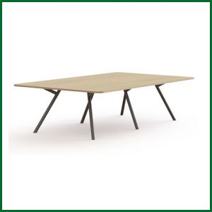 Bridge vergadertafel recht 320x160cm met Ronde poten 1