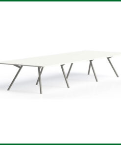 Bridge vergadertafel recht 480x160cm Ronde poten 1