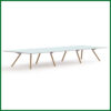 Bridge vergadertafel recht 480x160cm massief houten onderstel 2
