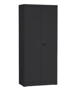 Draaideurkast 180cm hoog 6 | Kantoor360 Draaideurkast 180cm hoog zwart