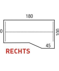 Los alphablad Rechts 180x100