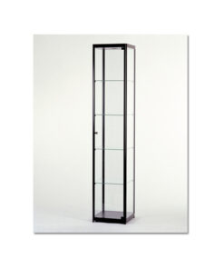 Vitrinekast 200x40x40cm zwart gepoedercoat 2