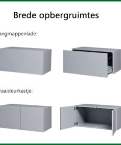 Wandkast Jupiter 4 | Kantoor360 brede opbergruimtes