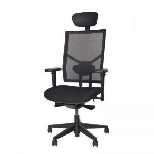 Straight Delux Mesh 12 | Kantoor360 hoofd leer