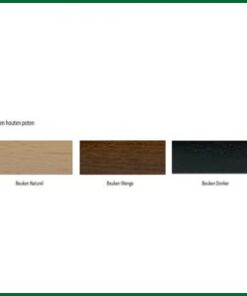 Bridge vergadertafel tonvorm Melamine massief houten onderstel 6 | Kantoor360 kleur houten poten 6