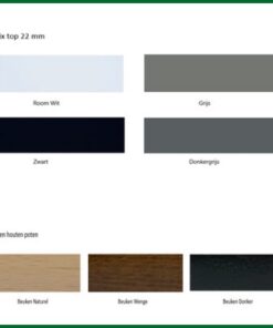 Bridge vergadertafel recht Fenix massief houten onderstel 6 | Kantoor360 kleuren 4