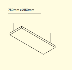 Light Cells Square 750 x 2150 mm 8 | Kantoor360