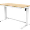 Zit-sta (thuis)werkplek Kunststof blad Eiken / Wit frame